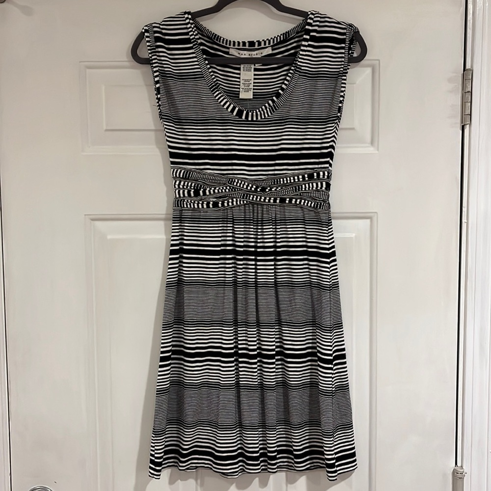 Max Studio Striped Sleeveless Dress